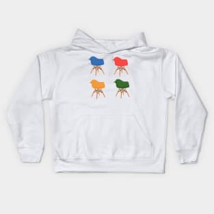 Mid Century Chairs Kids Hoodie